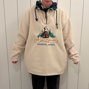 Embroidered Giradelli vintage 90s fleece jacket